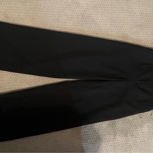 Divided Black Elastic Waist Pants